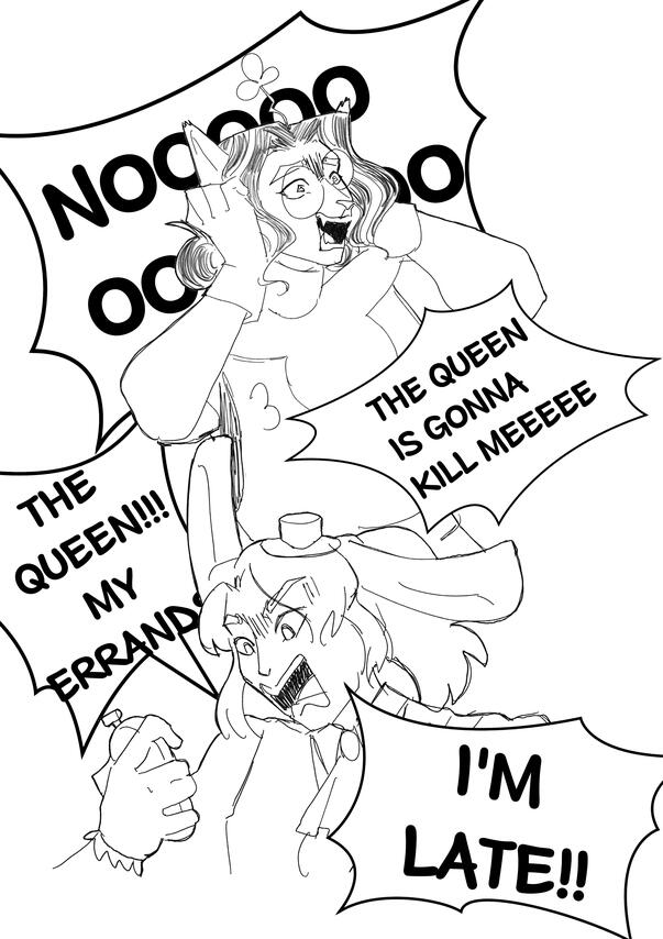 48 hour Original Character Alice in Wonderland Alternate Universe Comic Page Example 2